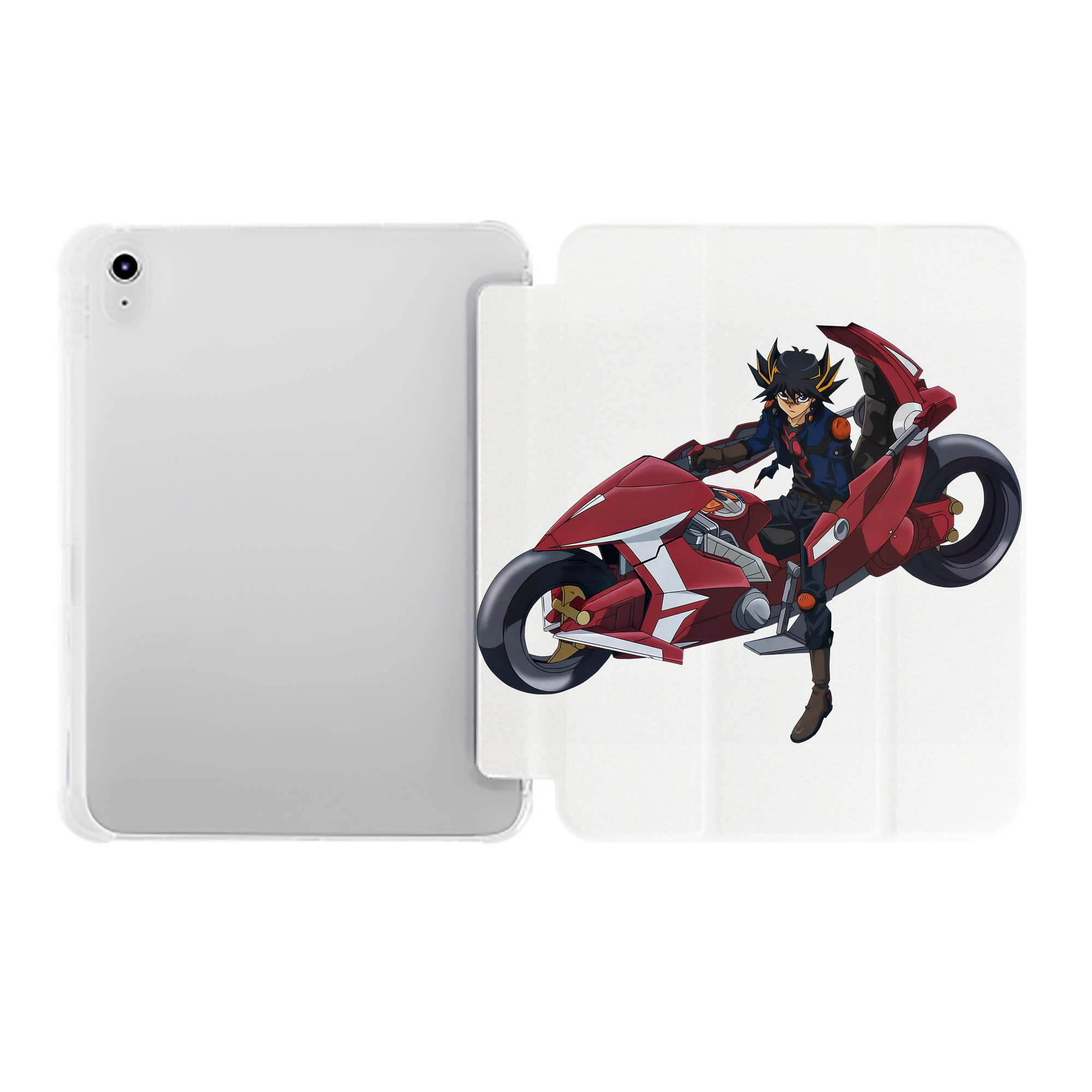 （画像用） 遊☆戯☆王 Yu-Gi-Oh! IPad ケース ペン収納付き 三つ折りスタンド PUレザー×シリコン 対応機種9.5/10.5/10.9インチ